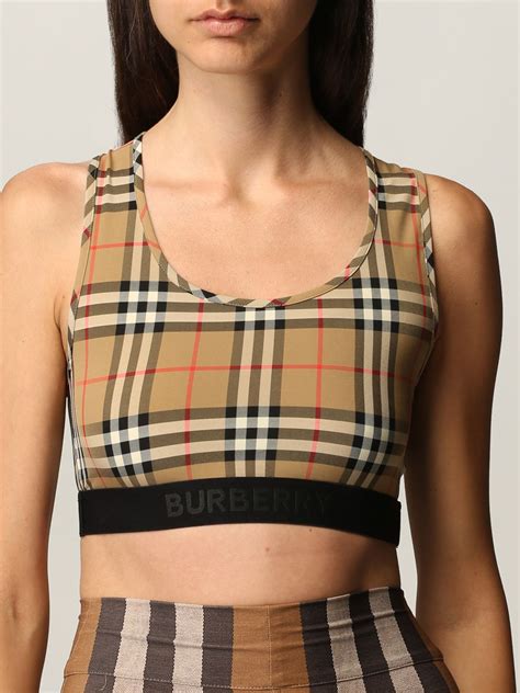 cropped burberry|burberry silk sleeveless top.